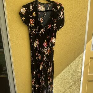 Floral Black Maxi Dress